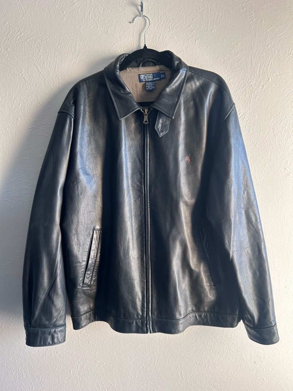 Polo by Ralph Lauren Black Leather Bomber